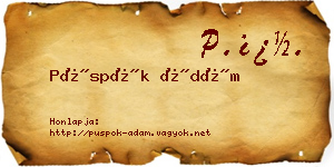 Püspök Ádám névjegykártya